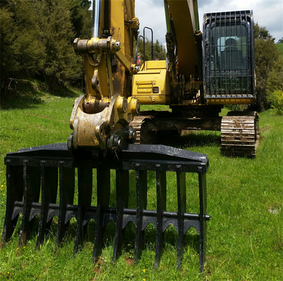 Bagger Rake Q355B-hoher Qualität für 3 Ton-30 Ton Excavator mit HARDOX500 Stahlmaterial, kann es Bürste entfernen und anhäufen.