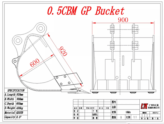 NM360 Bagger General Purpose Bucket für Maschine 3T zu 80T