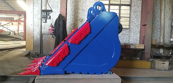 Stärke Bagger Stein Eimer Gelb/Schwarz Q355/NM400/Hardox400 280-4300 kg Maßgeschneiderte Zähne Neuer Stand