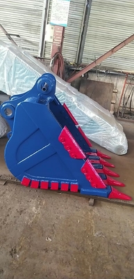 Stärke Bagger Stein Eimer Gelb/Schwarz Q355/NM400/Hardox400 280-4300 kg Maßgeschneiderte Zähne Neuer Stand