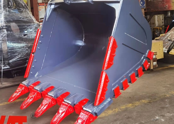 Stärke Bagger Stein Eimer Gelb/Schwarz Q355/NM400/Hardox400 280-4300 kg Maßgeschneiderte Zähne Neuer Stand
