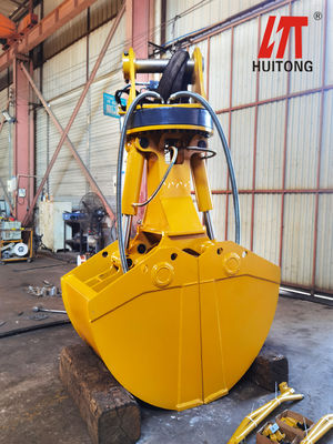 Anpassungsgegenstand Bagger Hydraulischer Clamshell Eimer 0,6m3 6-10T Bagger PC60 SK100 zum Baggen Flussreinigung Erdbewegungsarbeiten