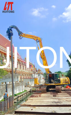 Heavy Duty Reinforced Piling Boom Arm for 30 to 38 Ton PC300 EX350 Excavators for Foundation Piling and Solar Post Installation