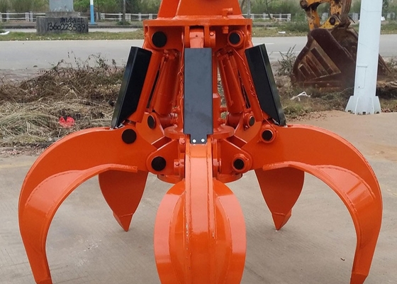 Orange Schalen-Zupacken-Bagger Hydraulic Rotating Grab 1.5CBM 90T