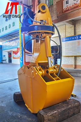 HUITONG Hochwertige Klemm-Schalen-Eimer Dreh-hydraulische Klemm-Schalen-Eimer für 5 10 20 30 45 Tonnen Bagger