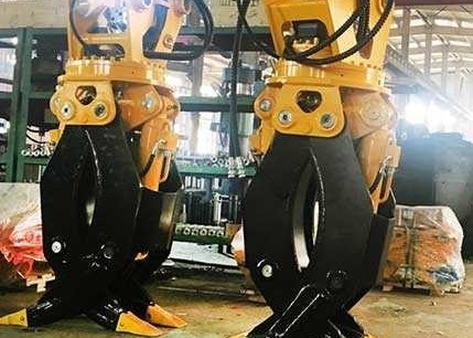 Schrägmaschinenbefestigung Hydraulischer Handgriff Steingriff Mechanischer Greifer für Minibagger