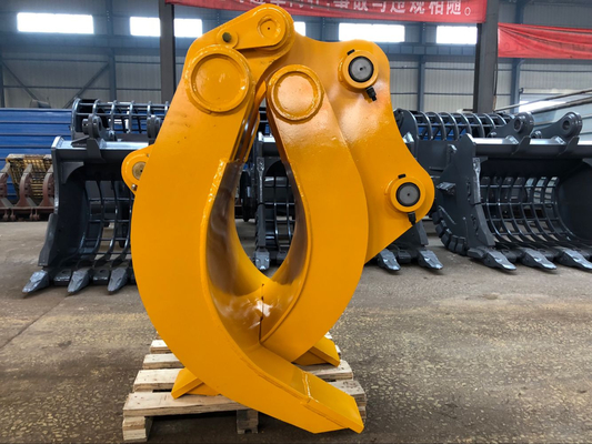 Nicht rotierendes rotierendes System Produkt 9Ton Bagger Manuelle Art Baumstammgreifer kundenspezifischer Kiefer offener Holzgreifer