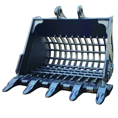 Gelb schwarz Q355B NM400 Hardox550 Ausgraber-Skelett-Eimer für verschiedene Ausgrabungsarbeiten