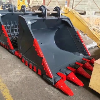 Kapazität Schwerlastbagger Eimer Q355B Hardox550 800-1200mm 0,25-4,3cbm Wolframzähne