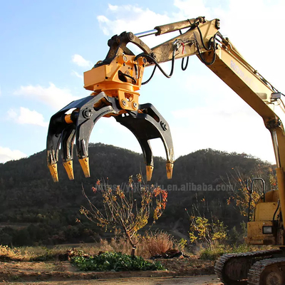 36 Tonnen Bagger 360 drehbare Hydraulik-Typ Baumstamm-Greifer kundenspezifische Steuerung Holz-Greifer Produkt