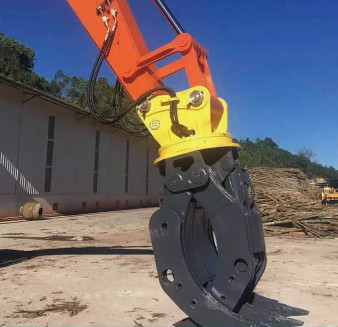 36 Tonnen Bagger 360 drehbare Hydraulik-Typ Baumstamm-Greifer kundenspezifische Steuerung Holz-Greifer Produkt