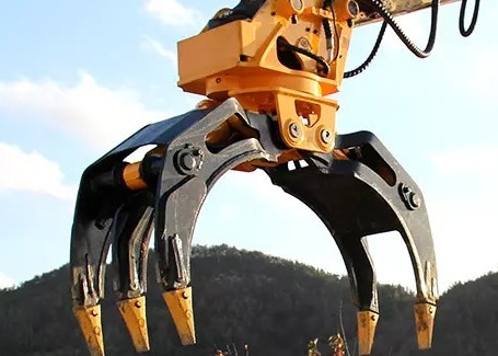 Q345B-Bagger Hydraulic Manual Grapple für schwere Arbeits-Felsen-Stein-hölzernes Auto