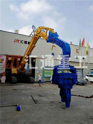 15 Tonnen Bagger Hydraulischer Pfahlhammer mit Schlagarm Bagger Anschlüsse Pfahlfahrer für Baumaschinen Anschluss