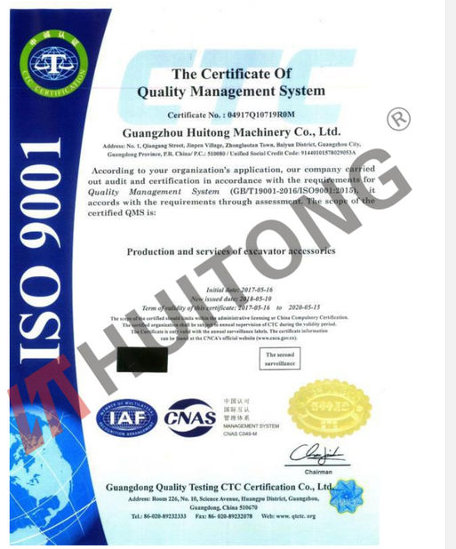 CHINA Guangzhou Huitong Machinery Co., Ltd. zertifizierungen